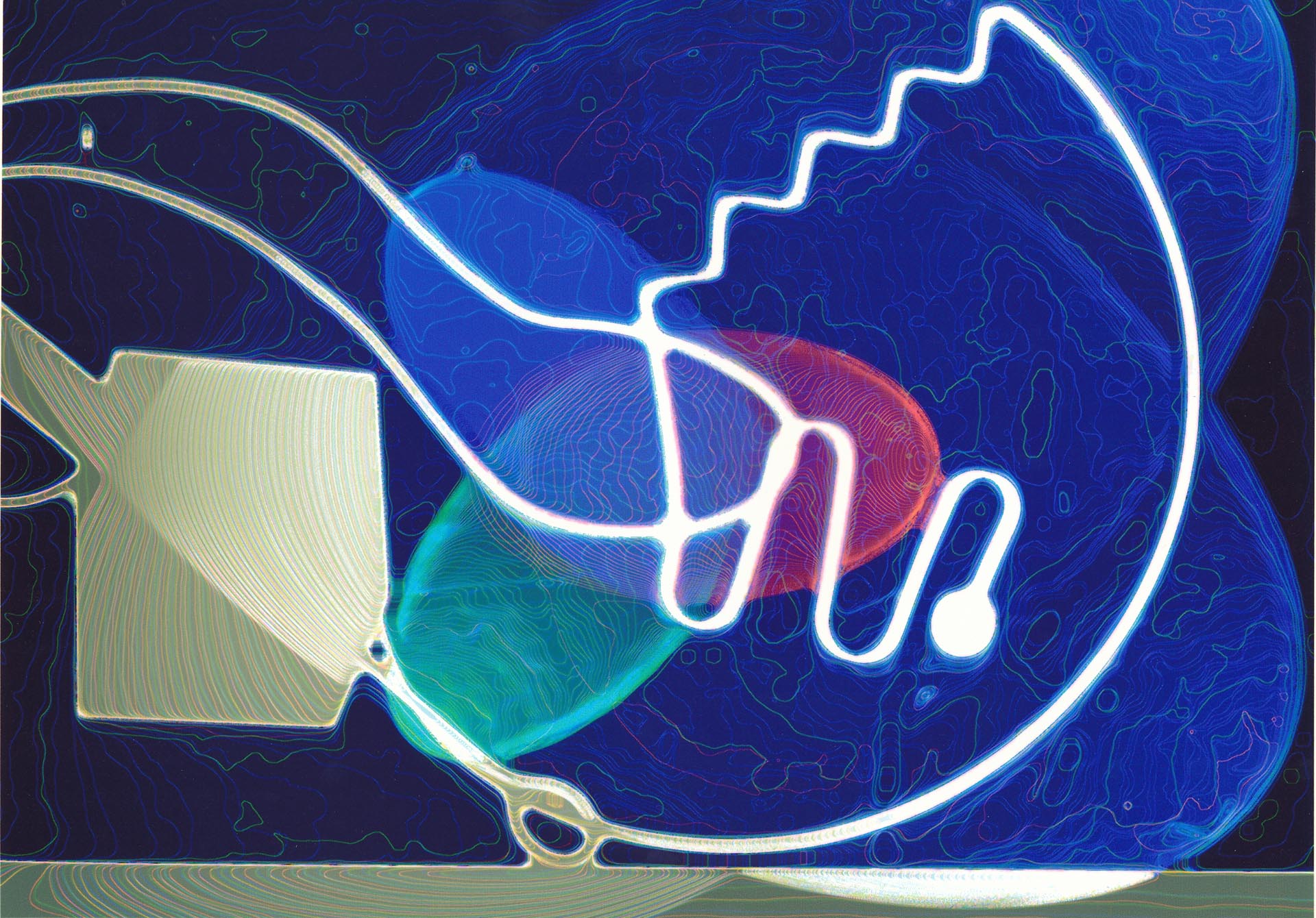 Intitled, Fotogramma su carta BN con rielaborazione a colori, 2002